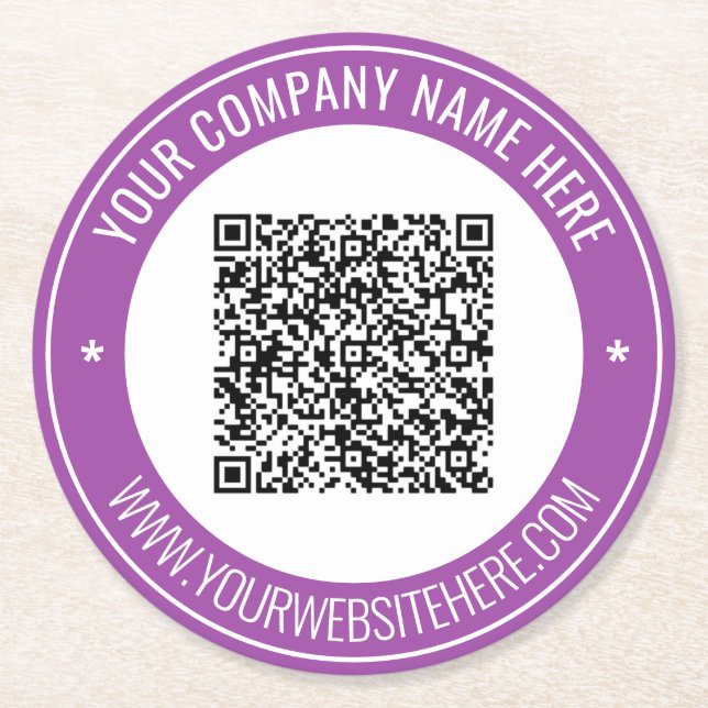 QR-Code und Untersetzer für benutzerdefiniertes Te (Vorderseite)