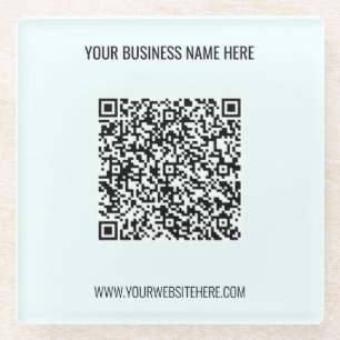 QR-Code und Untersetzer für benutzerdefiniertes Te