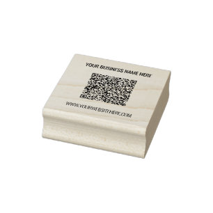 QR-Code und Vorlage für benutzerdefinierte Briefma Gummistempel