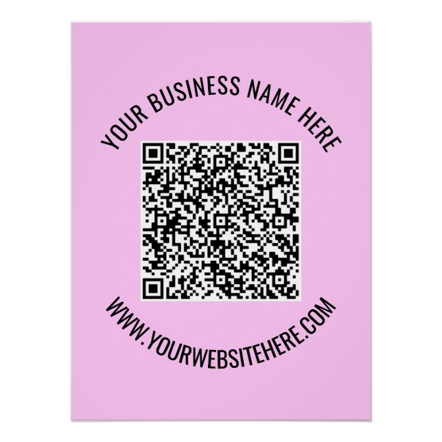 QR-Code und Vorlage für benutzerdefiniertes Textpo Poster (Vorderseite)