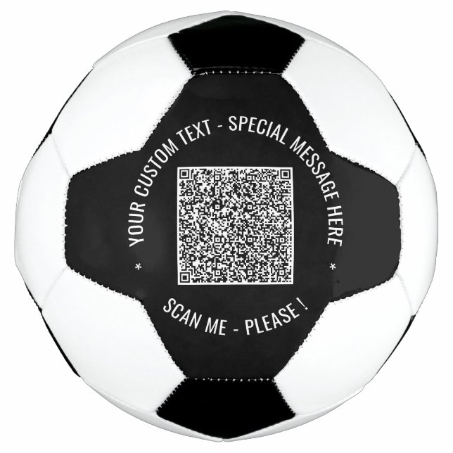 QR-Code und Vorlage für den benutzerdefinierten So Fußball (Vorderseite)