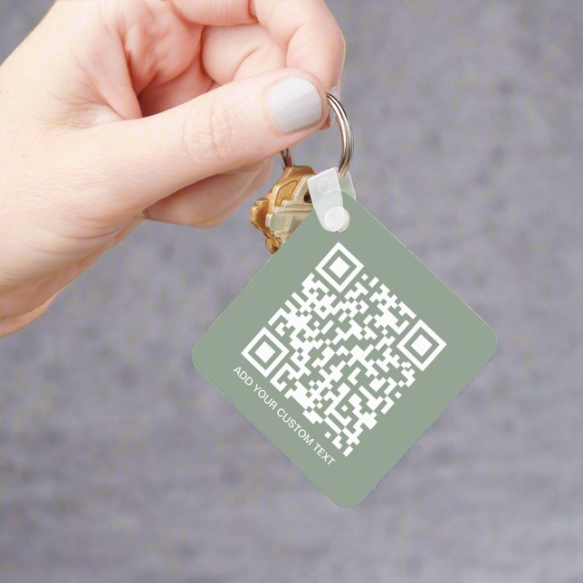 QR-Code und Werbeaktion von Geschäftslogos Schlüsselanhänger (Von Creator hochgeladen)