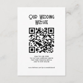 QR Code Unsere Website Elegante einfache Minimal C Begleitkarte