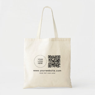QR-Code-Upload-Logo hier Werbebudget Tragetasche