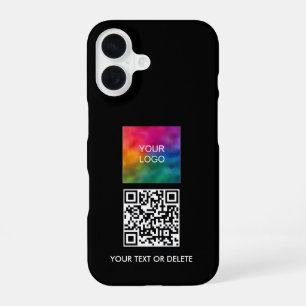 QR-Code-Upload-Logo Trendiges Einfaches Template h iPhone 16 Hülle
