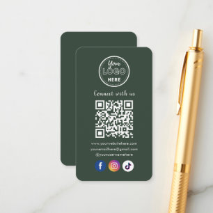 QR-Code Verbindung mit US Social Media Forest Gree Begleitkarte