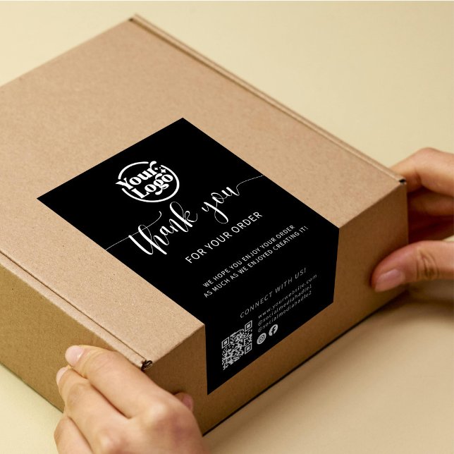 QR-Code-Verpackung des Versandlogos Siegel-Etikett Rechteckiger Aufkleber (Von Creator hochgeladen)