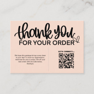 QR-Code Vielen Dank für Ihr Einkaufspaket Beilage Begleitkarte