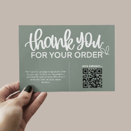 QR-Code Vielen Dank für Ihr Einkaufspaket Beilage Begleitkarte