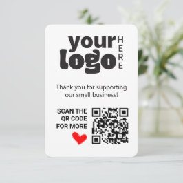 QR Code Vielen Dank für Ihre Unterstützung für kle Dankeskarte