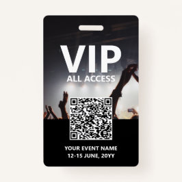 QR-Code VIP Alle Access Pass Benutzerdefiniertes E Ausweis
