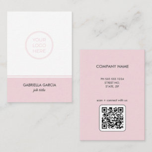 QR-Code-Visitenkarte für das moderne Rosa-Logo Visitenkarte