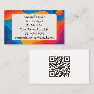 QR-Code-Visitenkarte für kühne, künstlerische und Visitenkarte