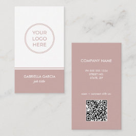 QR-Code-Visitenkarte für Mated Pink Scannable Visitenkarte