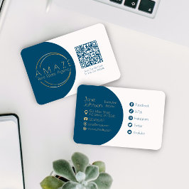 QR-Code-Visitenkarte für Minimalistisches Real Anw Visitenkarte