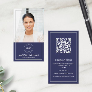 QR-Code-Visitenkarte für moderne Fotos Visitenkarte