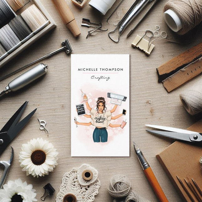 QR Code-Visitenkarte für Queen Crafter Visitenkarte (Crafting Queen Crafter QR Code Business Card)