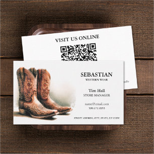 QR-Code-Visitenkarten für Western Visitenkarte