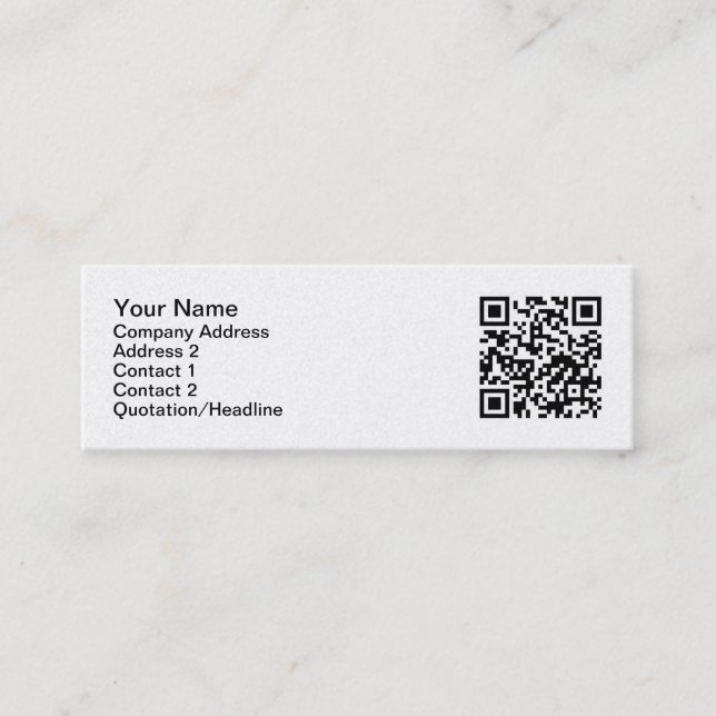 QR Code-Visitenkarten Mini Visitenkarte (Vorderseite)