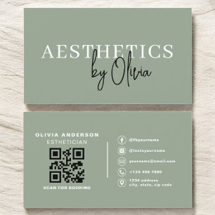 QR-Code von Sage Green Skincare Esthetician Visitenkarte