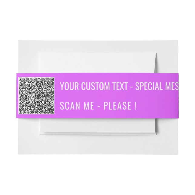 QR-Code Vorlage für benutzerdefinierten Text und F Einladungsbanderole (Vorderseite Beispiel)