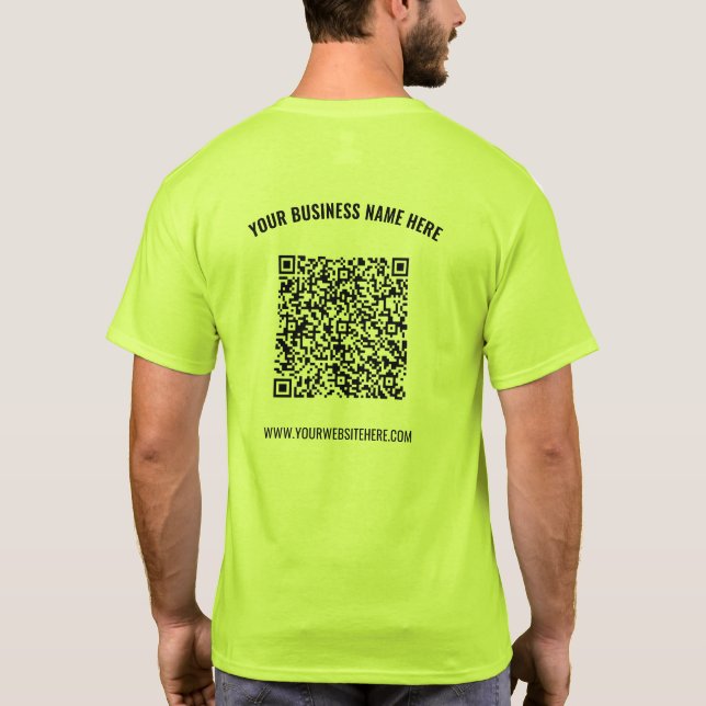 QR-Code-Vorlage für Business-T - Shirt mit benutze (Rückseite)