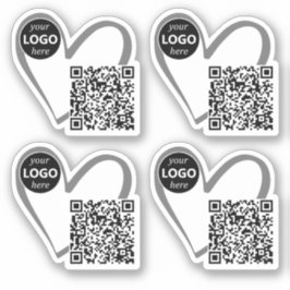 QR-Code-Vorlage für das einfache moderne Herz Aufkleber
