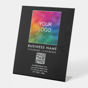 QR-Code-Vorlage für kundenspezifische Geschäftslog Sockelschild