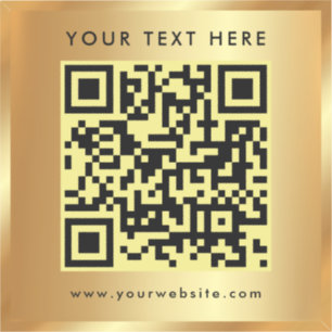 QR-Code-Vorlage Glamour Gold Aufkleber