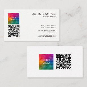 QR-Code-Vorlage Hochladen der Logo-Werbeaktion Visitenkarte