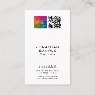 QR-Code-Vorlage prüfen Hochladen des Logos auf Visitenkarte