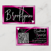 QR-Code-Vorlage Stilistisch Girly Pink Rahmen Herz