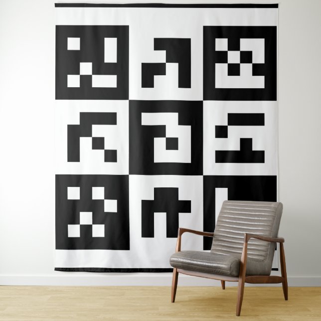 qr Code Wandteppich (Beispiel)