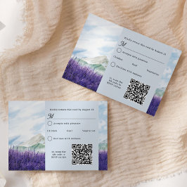 QR Code Wasserfarbenfrohe Hochzeit RSVP Karte