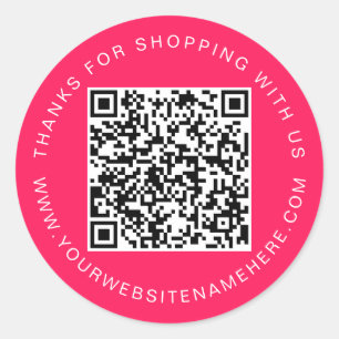 QR-Code Website für kleine Unternehmen Name Diva P Runder Aufkleber