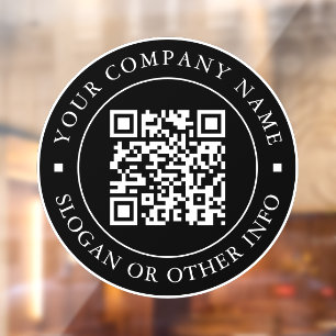 QR Code Website Link Black Business Fensteraufkleber