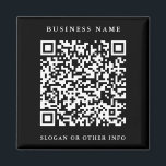 QR Code Website Link Black Simple Business Magnet<br><div class="desc">Erstellen Sie mit einem QR-Code-Weblink Ihren eigenen,  individuellen Business-Magneten. Klicken Sie auf die SCHALTFLÄCHE BLAUE DESIGN TOOL,  um eine erweiterte Anpassung dieses Designs zu erhalten.</div>