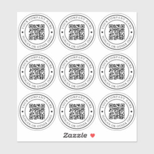 QR Code Website Link Circle Business Custom Clear Aufkleber