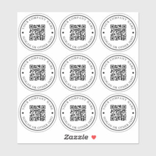 QR-Code-Website-Link Runde Business Custom Clear Aufkleber