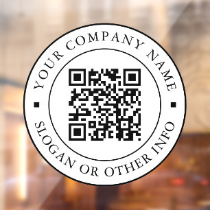 QR Code Website Link Schwarz & Weiß Business Fensteraufkleber