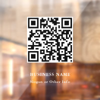 QR Code Website Link White Script Business