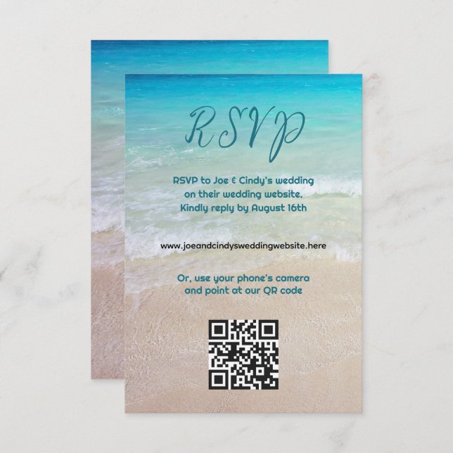 QR-Code-Website-UAWG-Abschlusskarte für Beach Scen Begleitkarte (Vorne/Hinten)