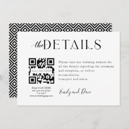 QR CODE-Website-Umschließungskarte für Hochzeiten Begleitkarte
