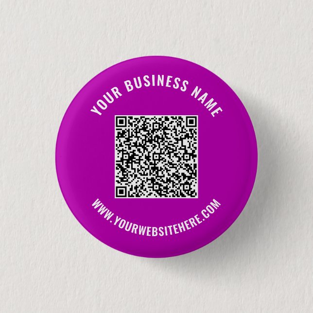 QR-Code-Website Werbe-Button Ihre Farbe Button (Vorderseite)