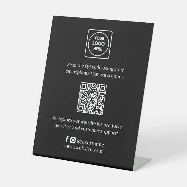 QR-Code | Website zum Thema Scan Me Business Sockelschild (Vorderseite)