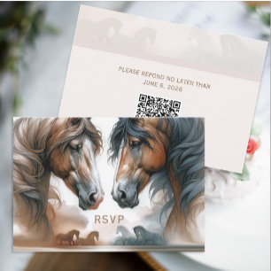 QR Code Wedding RSVP Card Karte