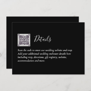 QR Code Wedding RSVP Details Geschenke Hotelwebsit Begleitkarte