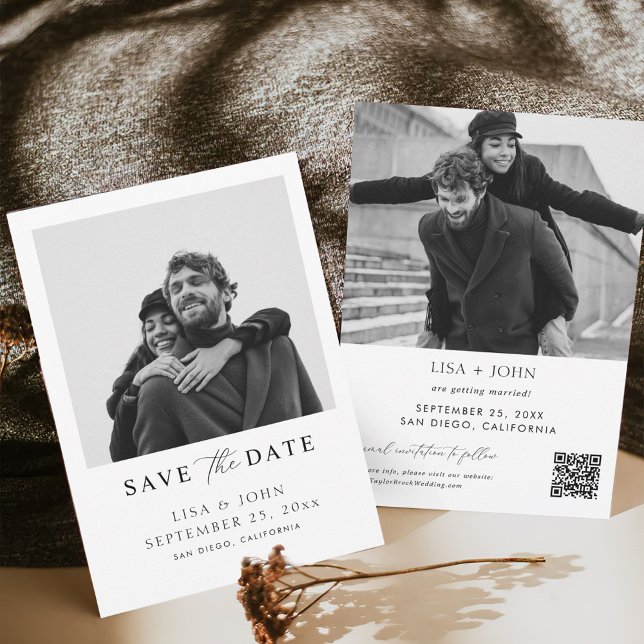 Qr Code Wedding Save the Date Photo  Einladung (Von Creator hochgeladen)