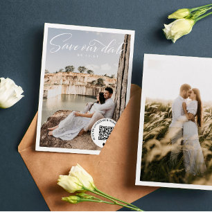 QR Code Wedding Website Foto Save the Date