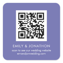 QR Code Wedding Website Namen Lilac
